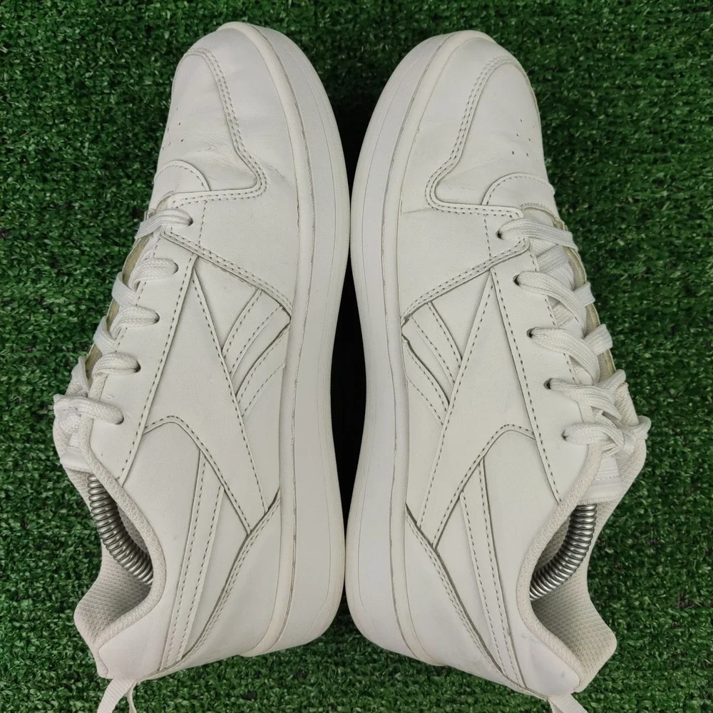 Reebok Sneakers Womens 5 White Royal Techque T Low Top Leather FV2405 Classic - Picture 5 of 9